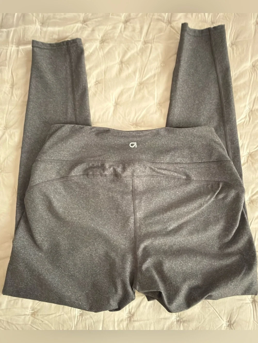 GAPFit Heather Charcoal Cropped Leggings Size L - Picture 2 of 4